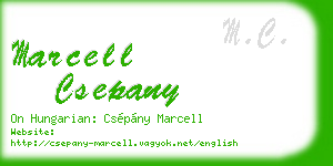 marcell csepany business card